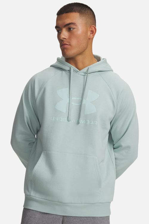 UA Rival Fleece Logo Hoody - Enamel Blue/Refresh Mint