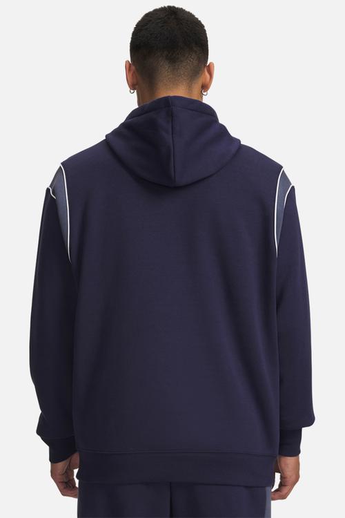 UA Rival Fleece Nov Hoodie - Midnight Navy/Downpour Gray/White