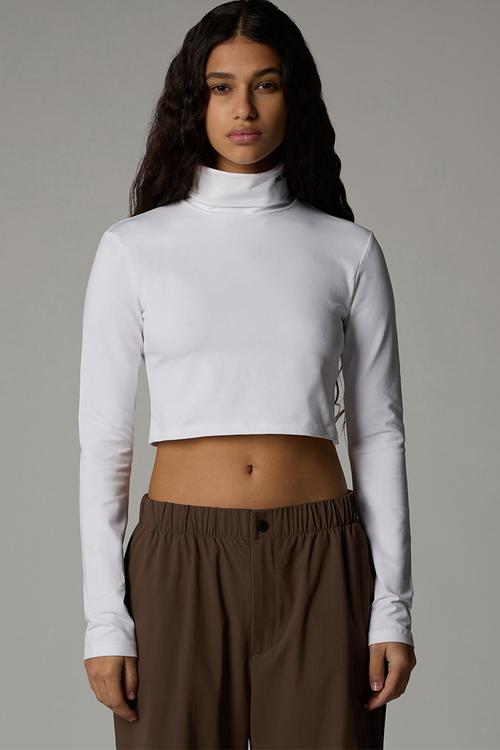 W Zumu Ls Slim Tee - Tnf White