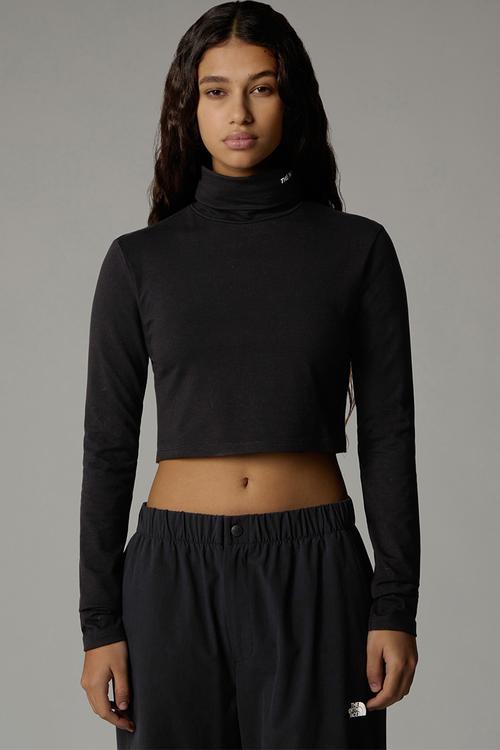 Wmn Luna Ls Ribbed Sport T-Shirt - Black