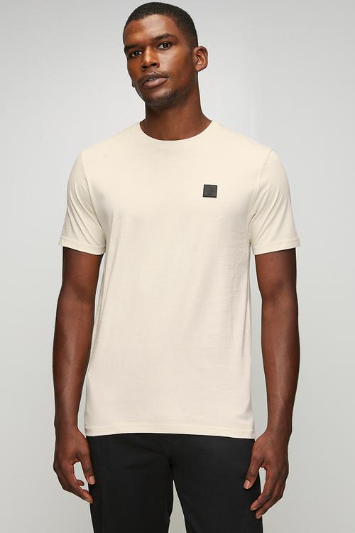 Jensen Rubber Badge Short sleeve Tee - Ecru