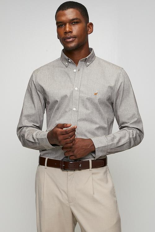 Iman Ls Oxford Shirt Iman - Brown