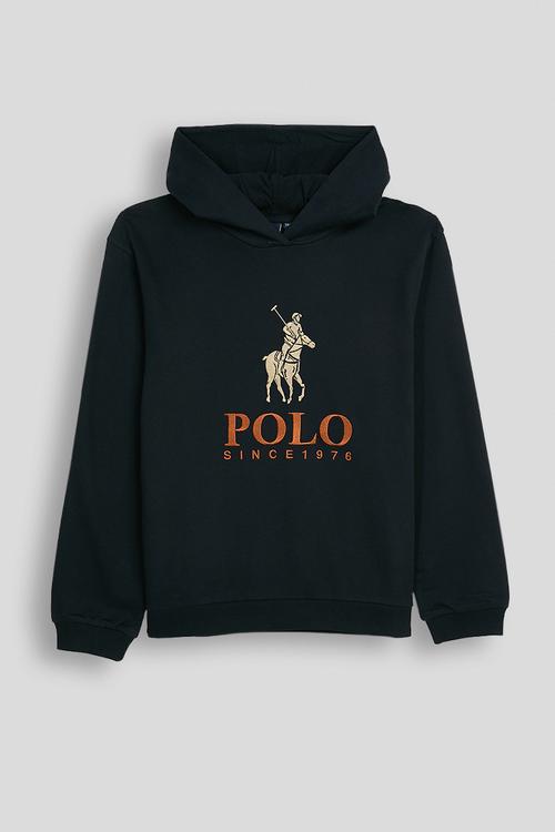 Boys william embroidered hoody - navy