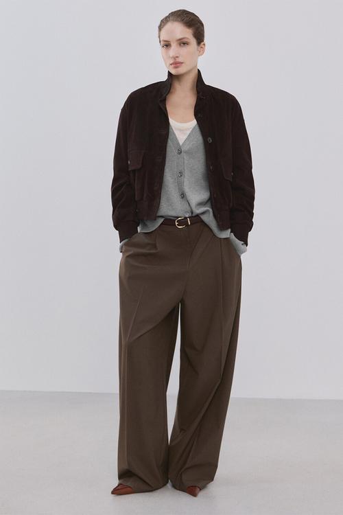 Cardigan brunins- medium gray