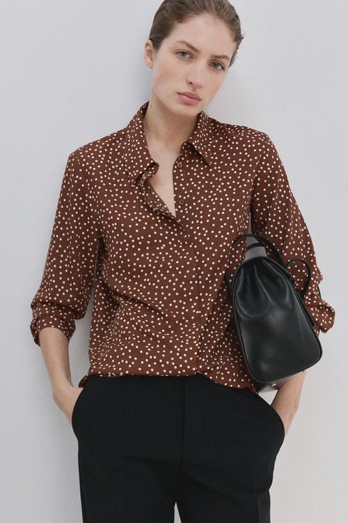 Shirt basic- medium brown