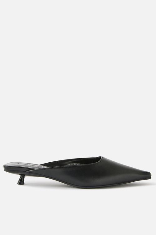 Kai kitten heel - black smooth