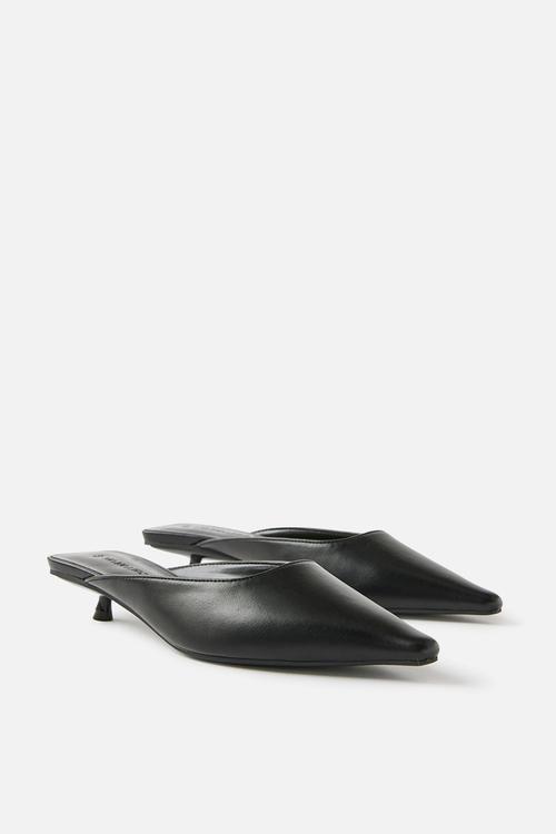 Kai kitten heel - black smooth