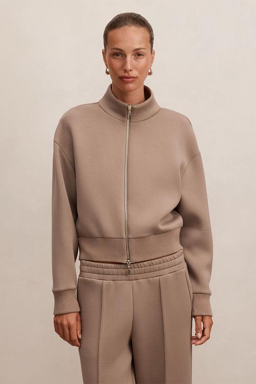 Hannah zip lounge jacket in pine bark