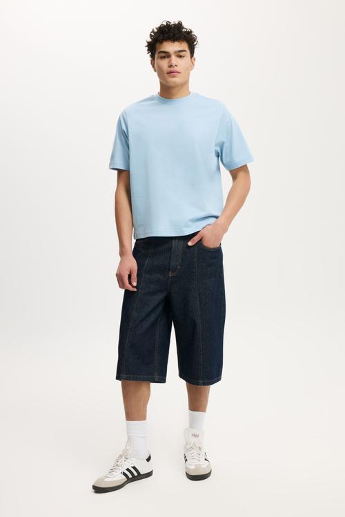 Cropped Fit T-Shirt - Pearl Blue