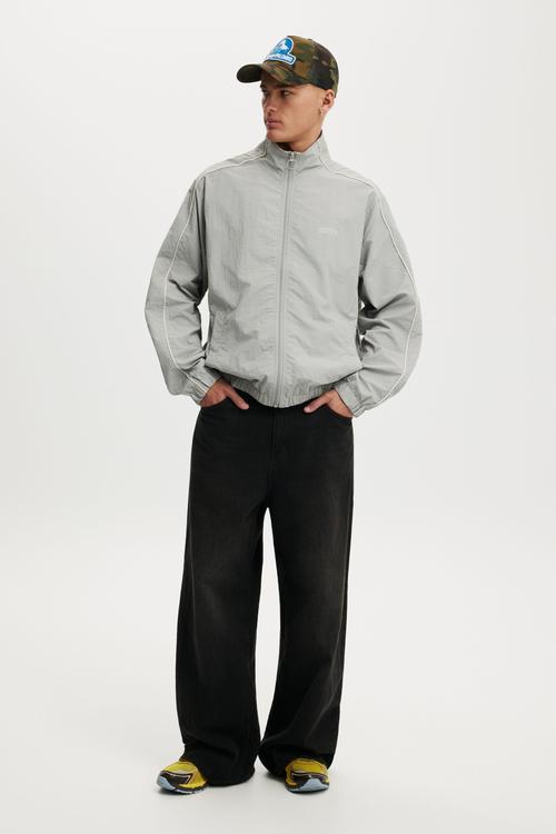 Panelled Spray Jacket - Grey / Bone