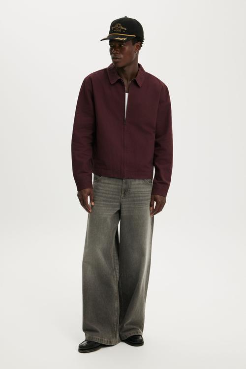 Harrington Jacket - Washed Plum