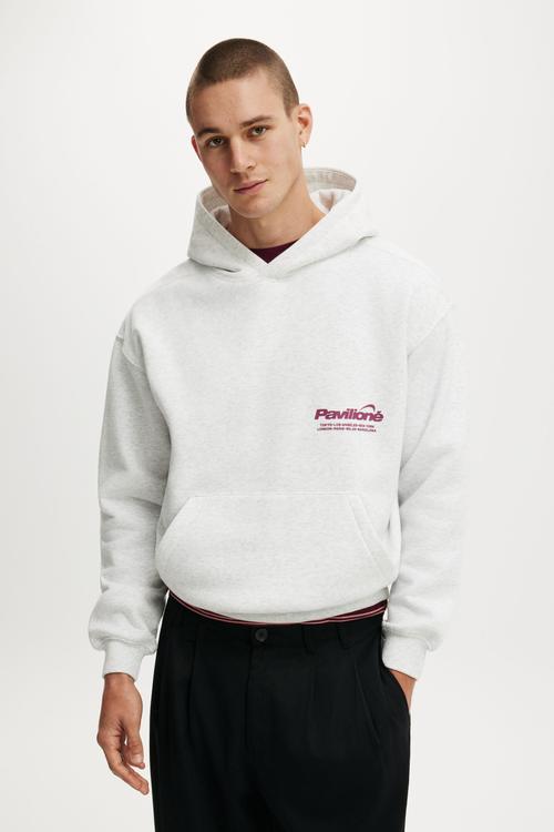 Box Fit Graphic Hoodie - Athletic Marle / Pavilione