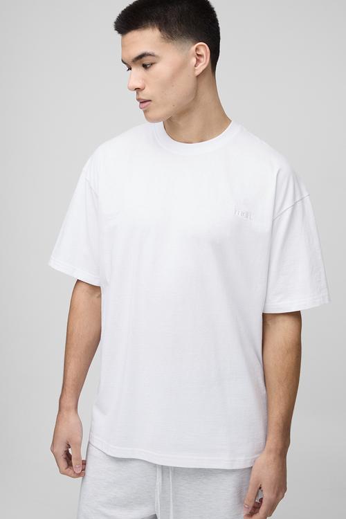 MAN. Oversized Crew Neck T-shirt - White