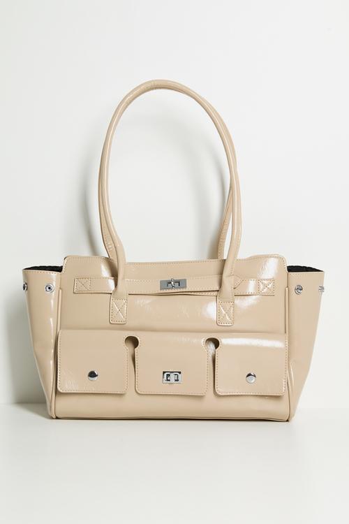 Adira Satchel Bag - Cream
