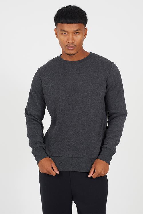 Crew Neck Sweatshirt - Charcoal Marl