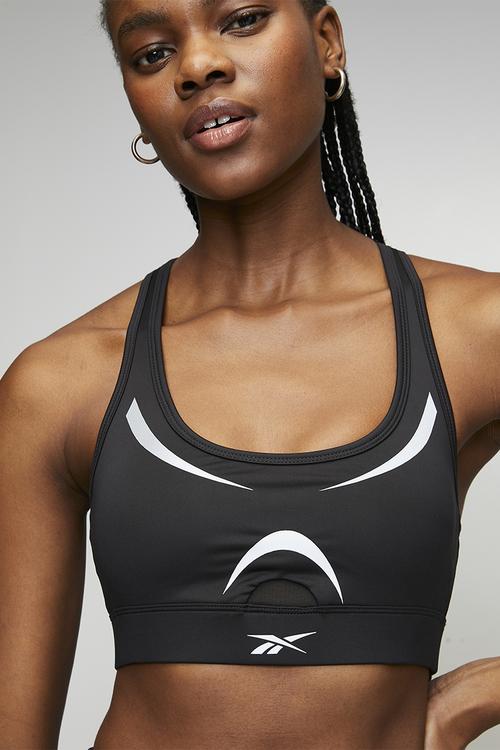 Lux Metallic Running Bra - Black/Metallic