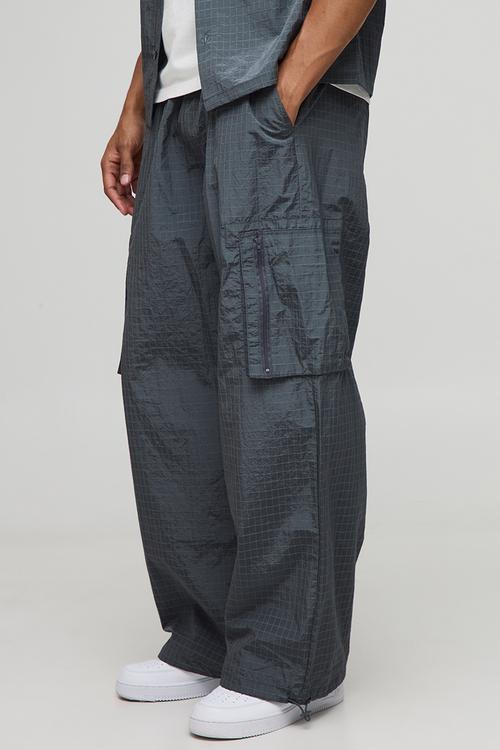 Parachute Technical Embossed Trouser - Dark Grey