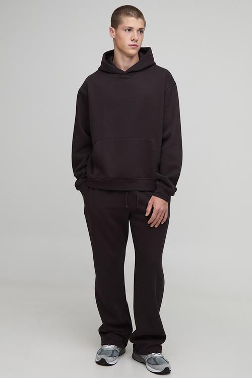 Basic Oversized Boxy Hoodie - Chocolate