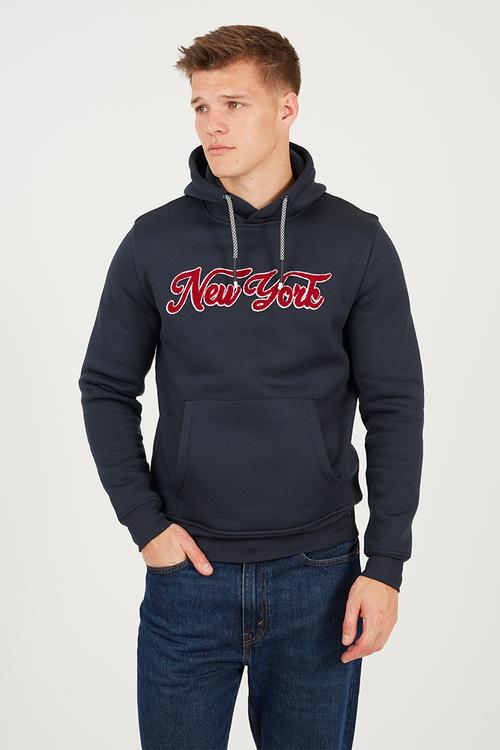 Overhead Crossover Hoodie - Navy