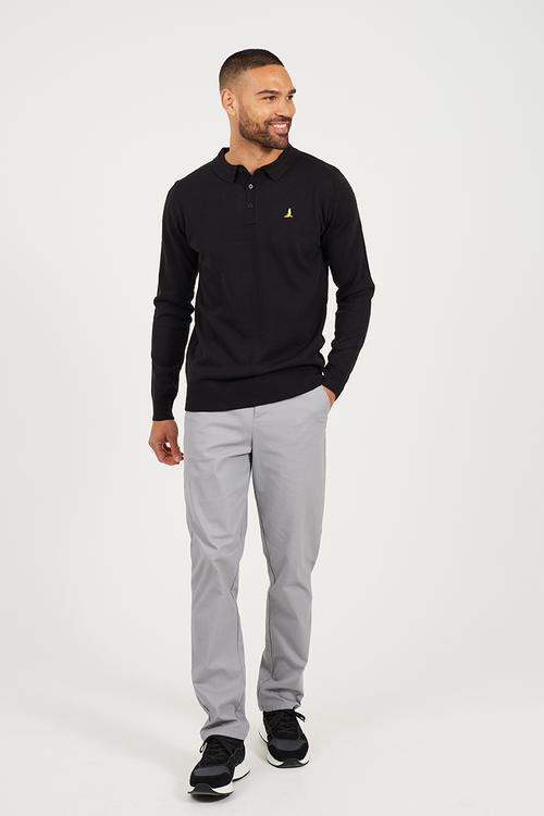 Branded Button Placket - Jet Black