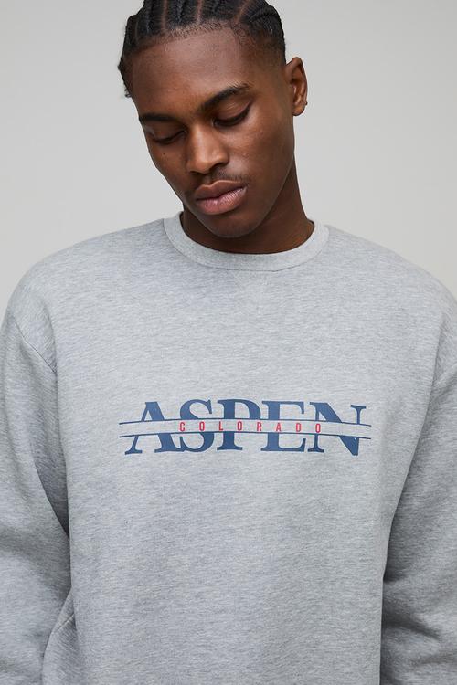 Oversized Aspen Sweatshirt - Grey Marl