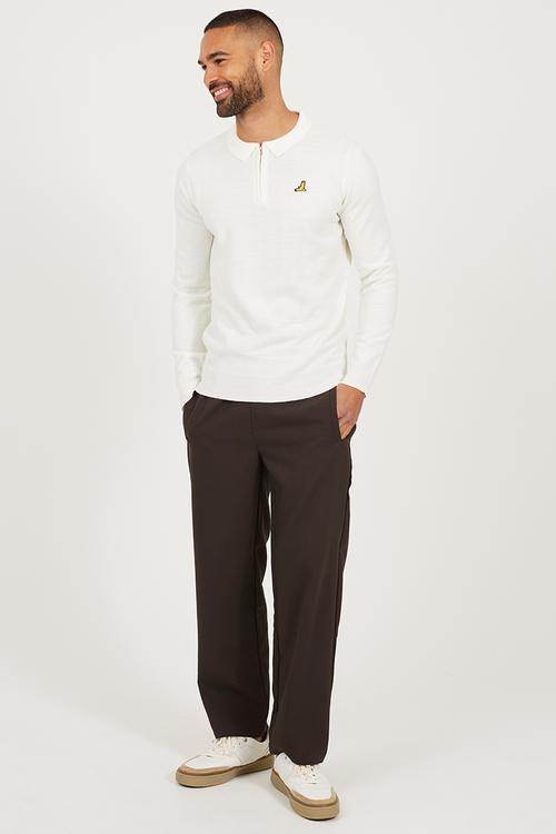 1/4 Zip Placket - Off White