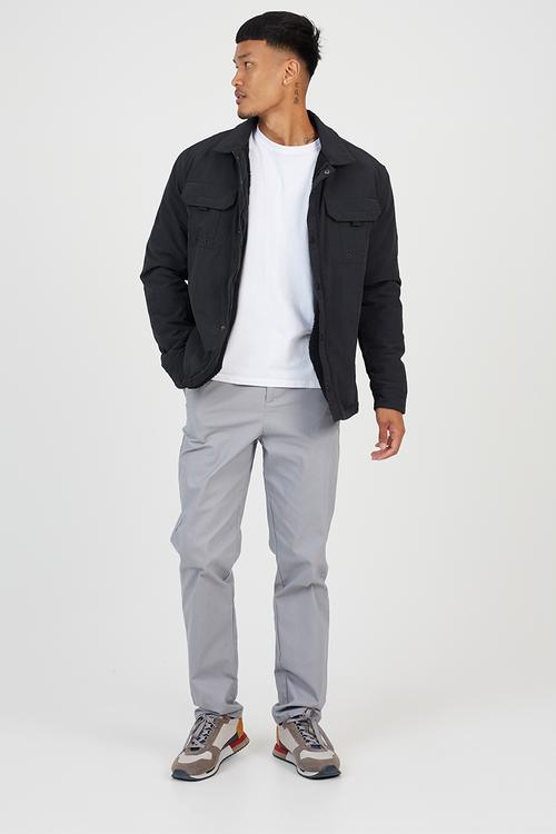 Borg Lined Shacket - Black