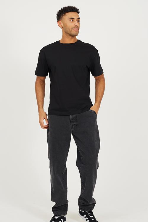 Wide Leg Denim Jean - Charcoal Long Length