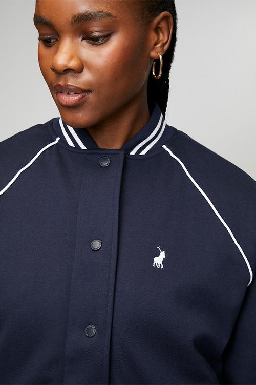 Wmn Tori Long Sleeve Varsity Jacket - Carbon