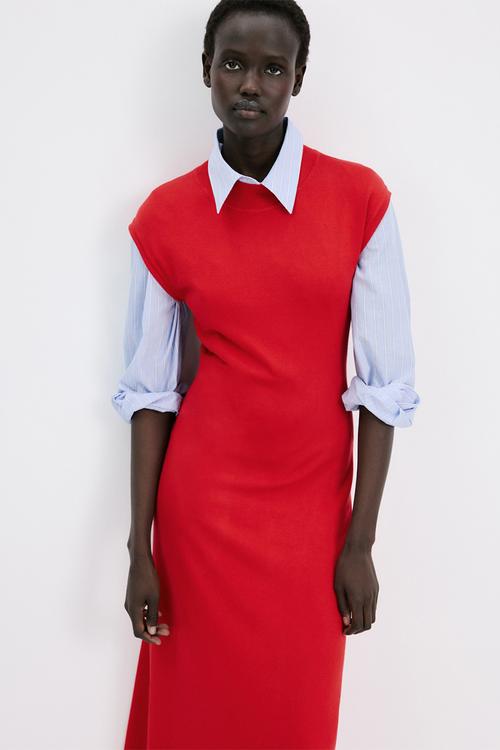 Knitwear Dress Pomodore- red