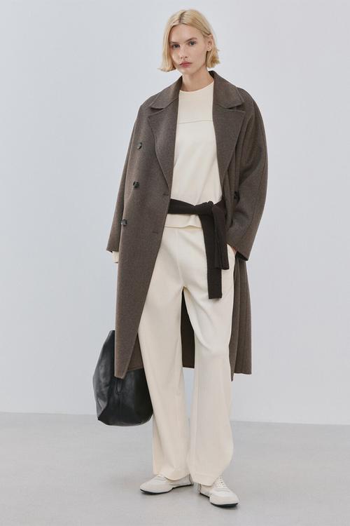 Sweatshirt pique  -  light beige