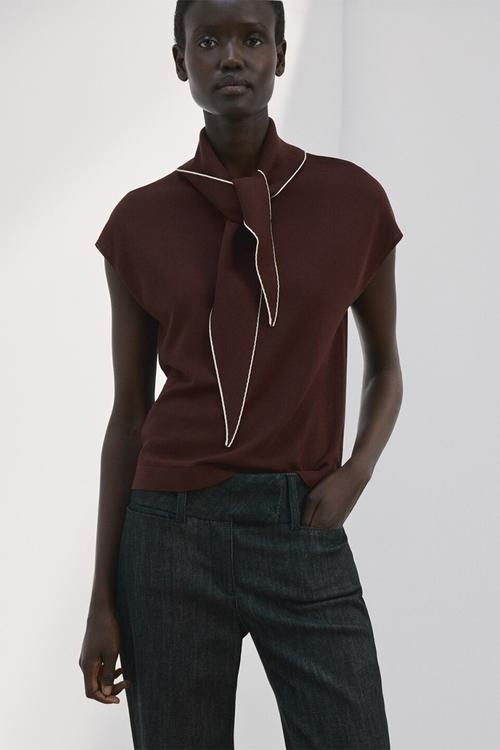 Knitwear Top Bert- dark brown
