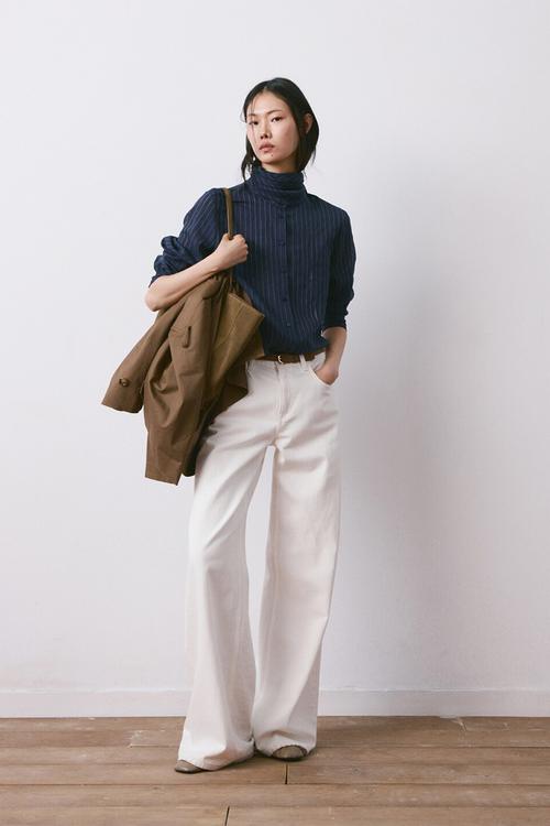 Blouse corbat- navy
