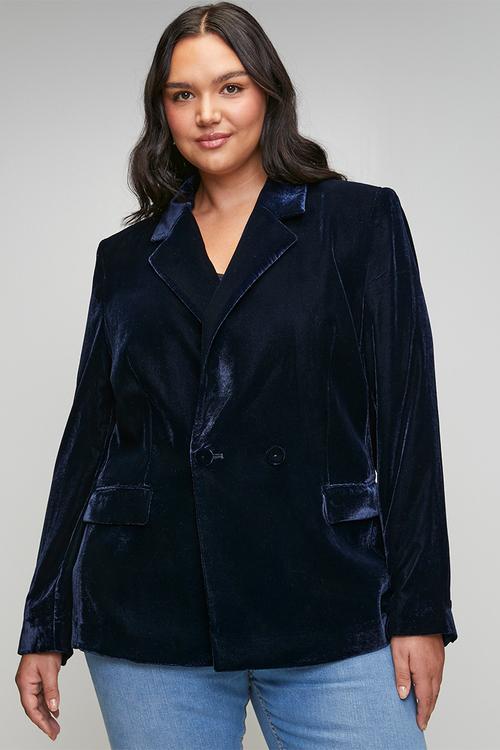 Plus blazer combi - navy