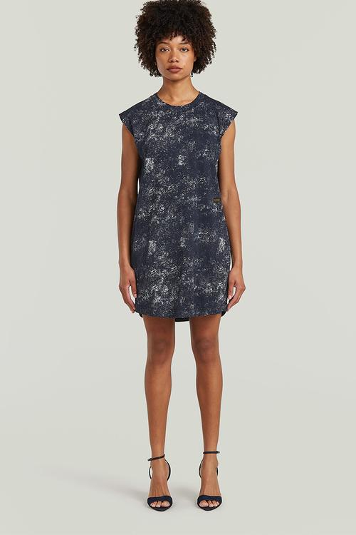 Aop s\l t dress wmn - Salute wave spray