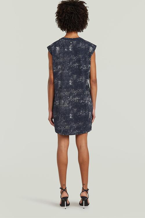 Aop s\l t dress wmn - Salute wave spray