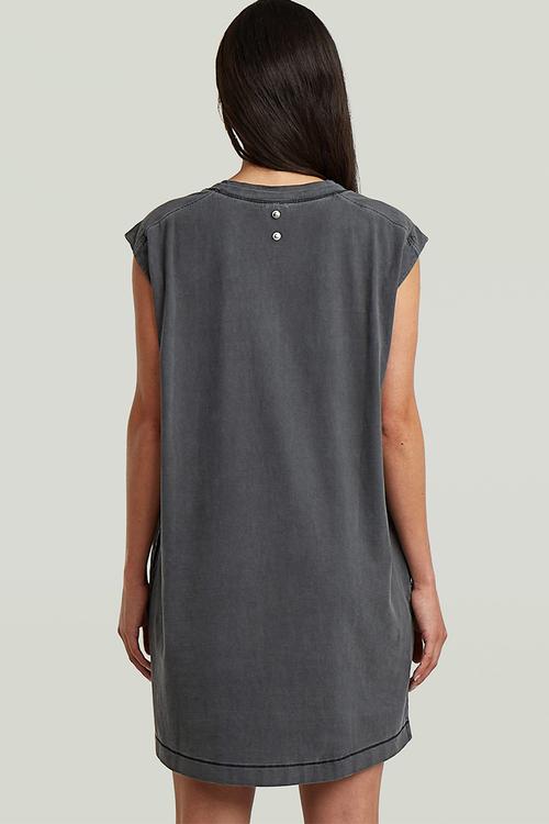 Washed s\l t dress wmn - Dk black gd