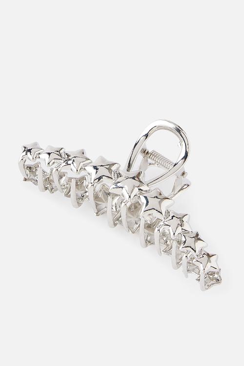 Lily Hair Claw - Silver Multi Star