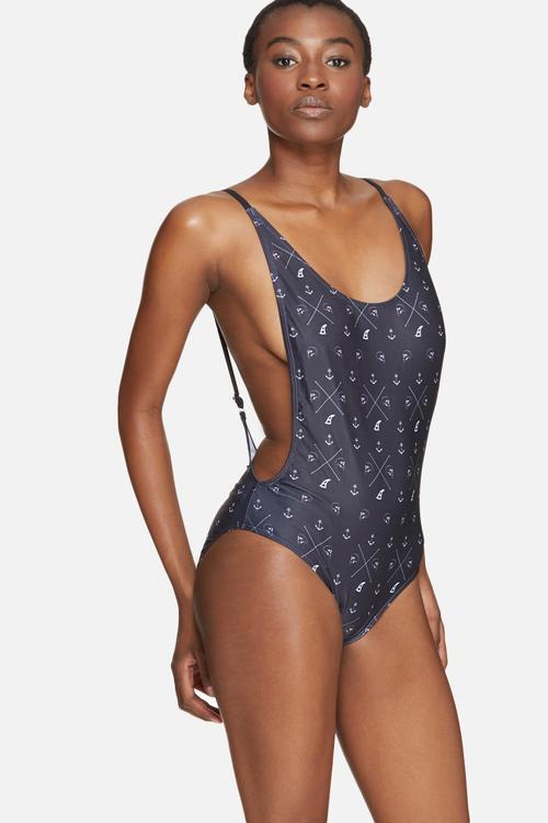 Grunge print one piece