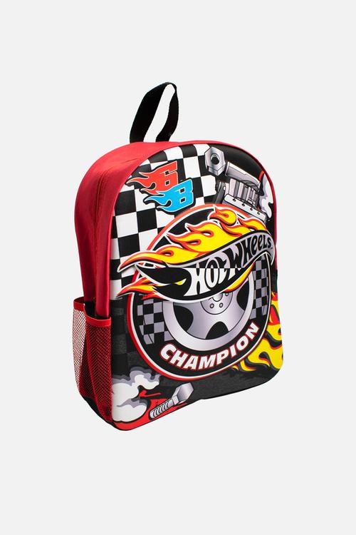 Hot Wheels 3D Debossed Backpack - black