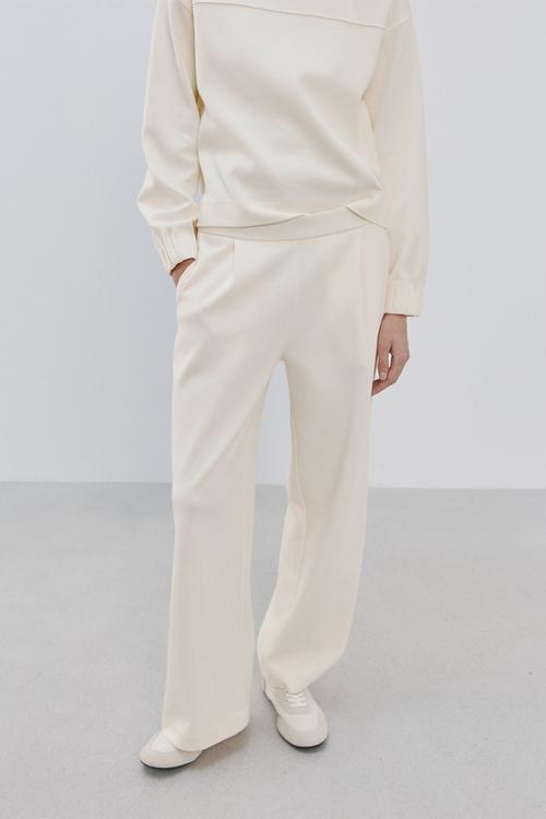 Trousers pique  -  light beige