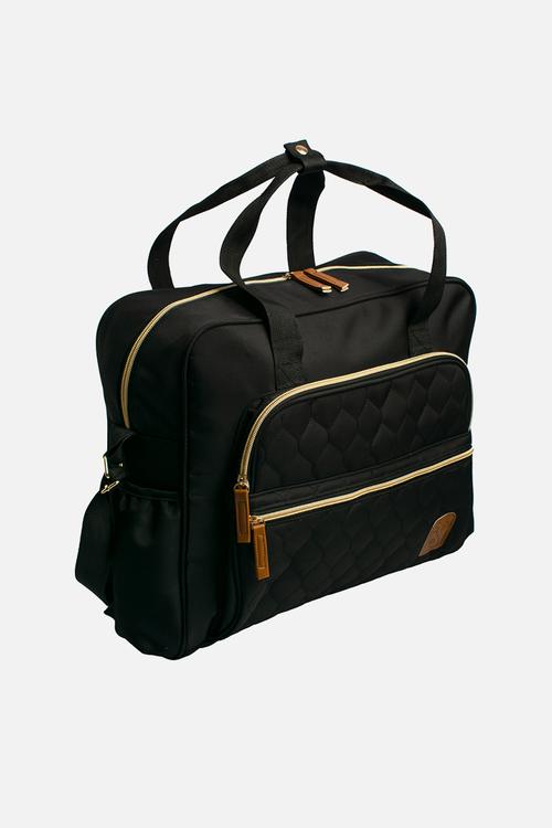 Baby Bowler Nappy Bag Black Squiggle - black