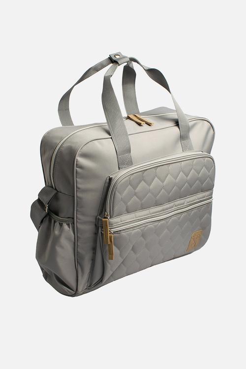 Baby Bowler Nappy Bag Grey Squiggle - grey