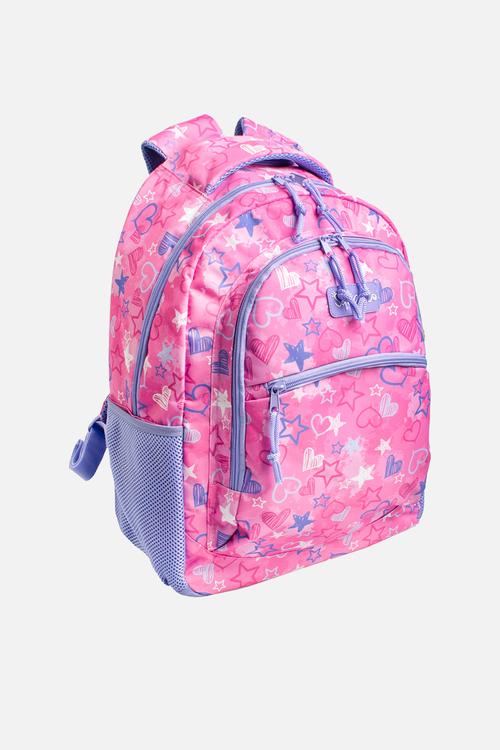 Hearts Premium School Backpack - pink
