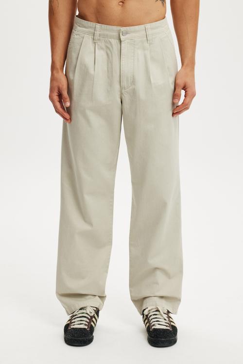 Baggy Pleated Pant - Stone