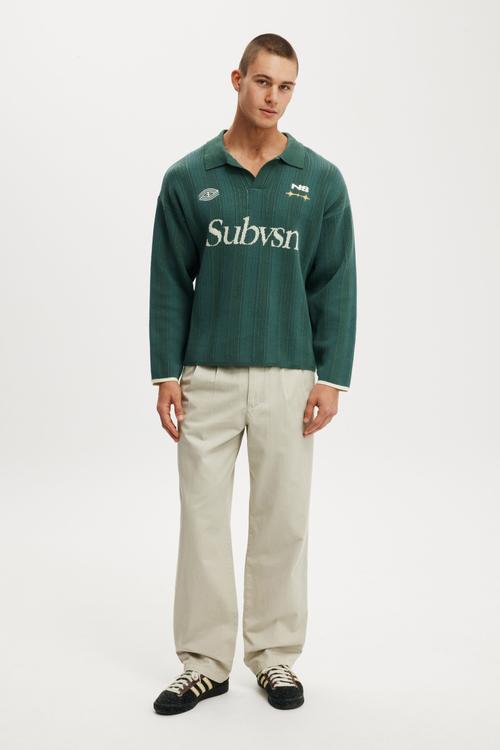 Baggy Pleated Pant - Stone