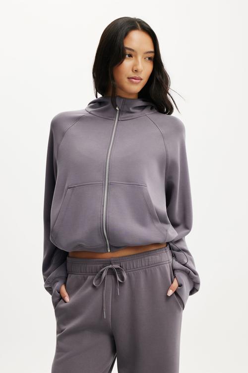 Ultimate Soft Hooded Jacket - Violet Grey