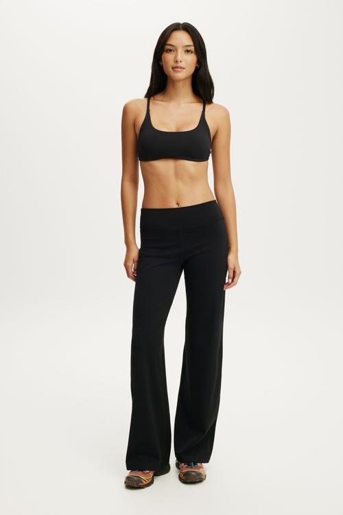 Ultra Luxe Strappy Cross Back Crop - Black