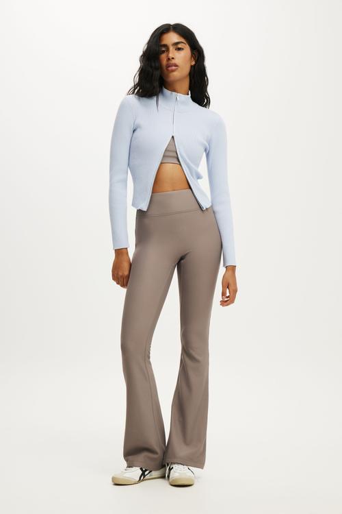 Contour Knit Zip Through - Violet Blue