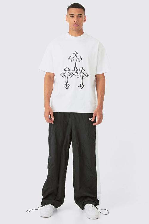 OFCL Side Panel Parachute Pants - Black